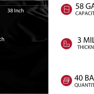 60 gallon trash bags 3mil 40psc