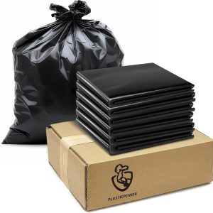 100 Pack -55-60 Gallon Heavy Duty Trash Can Bags - 2 Mil Thickness, Ultra Durable, Leak Proof, Black -large yard waste bags，Ideal for Kitchen, Commercial, Building - Made in the USA-21
