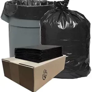 3 mils-45-50 Gallons Contractor Large Trash can bags Heavy duty|38 * 46|Black Thickened Grabag Bags- Kitchen,yard，restaurant,Commercial,Building,Hotel,Property (23)